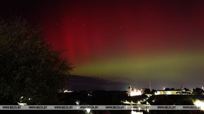 La aurora boreal en Belarús 