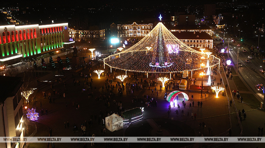 La atmósfera navideña en Grodno