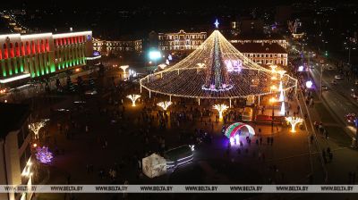 La atmósfera navideña en Grodno