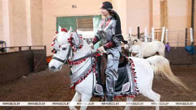 La exhibición de caballos de raza en Gómel