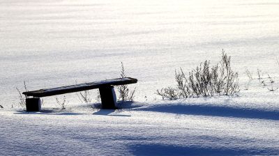 Un día nevado en la región de Gómel