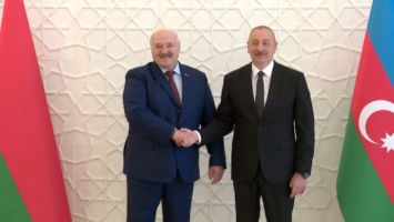 
 La reunión de Lukashenko y Alíyev en el Palacio de Zagulba 
