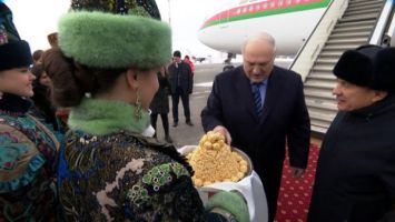 
 Lukashenko arribó
a Kazán 