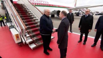 Lukashenko llegó a Rusia en visita de trabajo